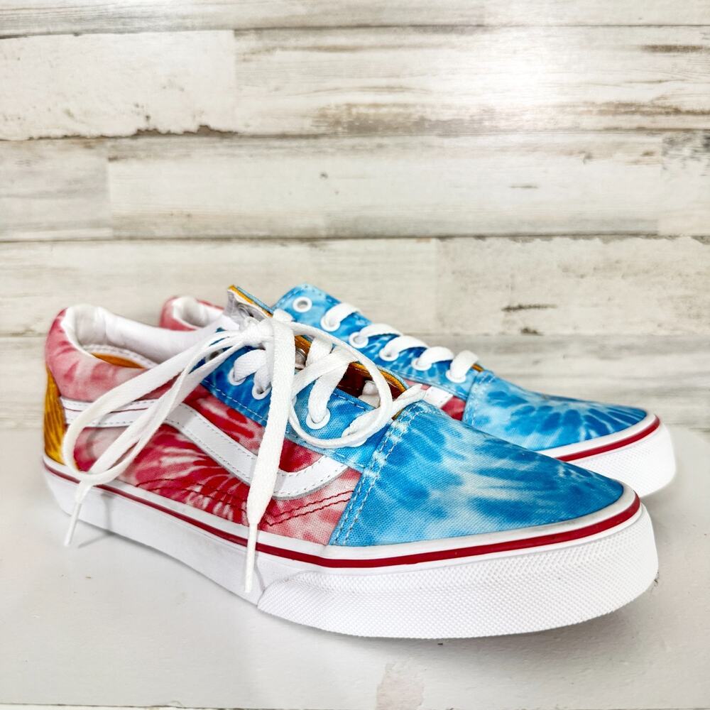 Vans Shoes Unisex Junior Size 6 Classic Old Skool Tie‎ Dye Block Skate Sneakers